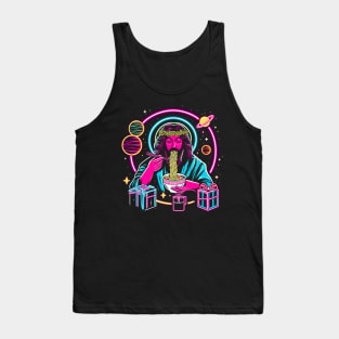 RAMEN JESUS PLANETS STARS RETRO 80'S NEON VIBE Tank Top